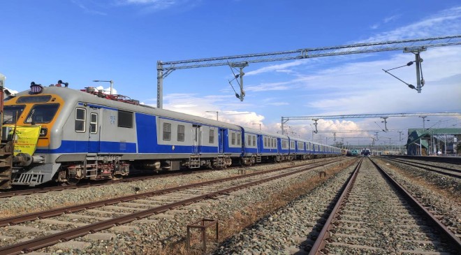 USBRL Project Electric train testing run between Banihal-Khari stations