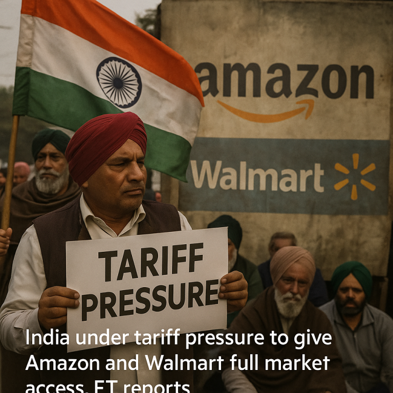 India Under Pressure to Open Doors for Amazon and Walmart, Says Financial Times