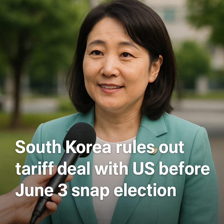 South Korea Says Trade Deal with U.S. Unlikely Before June 3 Election