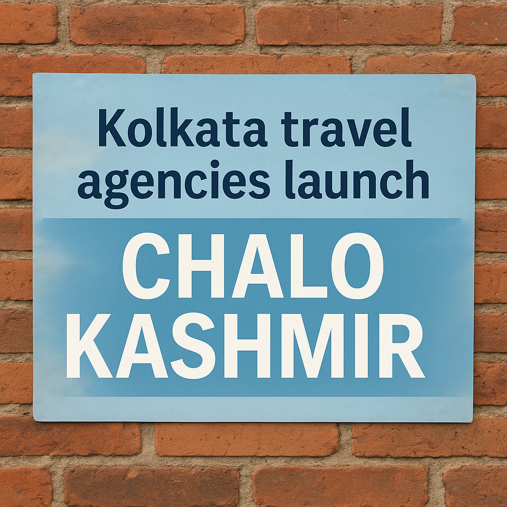 Kolkata Unites for Kashmir ‘Chalo Kashmir’ Campaign Aims to Heal and Inspire Tourism Revival
