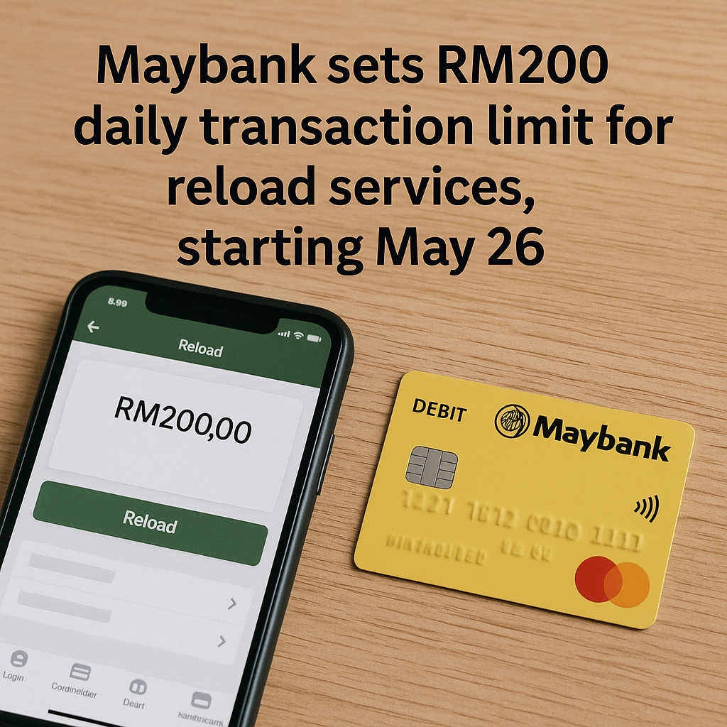 Maybank Introduces RM200 Daily Limit for Reloads Starting May 26 — Here’s What You Need to Know