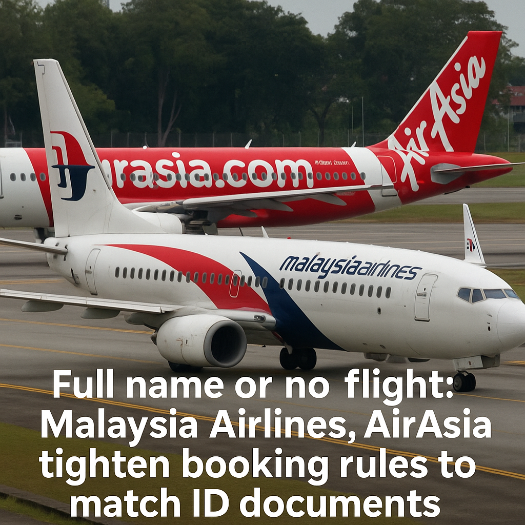 Full Name or No Flight Why Malaysia Airlines and AirAsia Are Asking You to Match Your Booking Name with Your ID