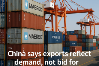 China Defends Its Exports We Respond to Demand Not Dominate Markets