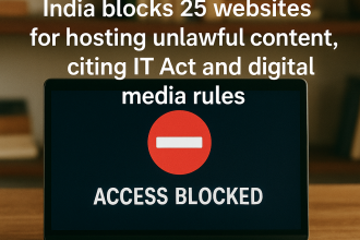India Takes a Stand: 25 Websites Blocked to Protect Digital Decency and Law