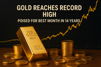 Gold Hits Record High, Set for Best Month in 14 Years Amid Market Uncertainty