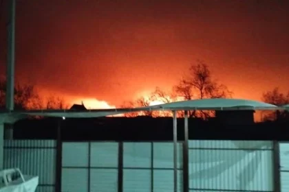 Russia Says Ukrainian Strike Sparked Fire at Key Azov Sea Port in Temryuk